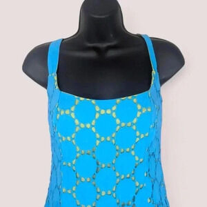 V. Blue-Green Cut Out Dress
